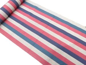 アンティーク　縞模様織り出し八寸帯地反物